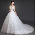 Q042 Lac Up Sexy Open Back Appliqued Flower Cheap Wedding Dress Europe Newest Lace Wedding Dress